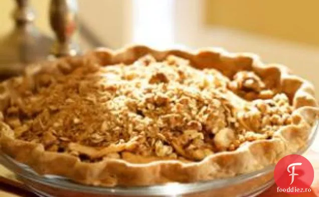 Fulgi de ovăz-nuci Crunch plăcintă cu mere