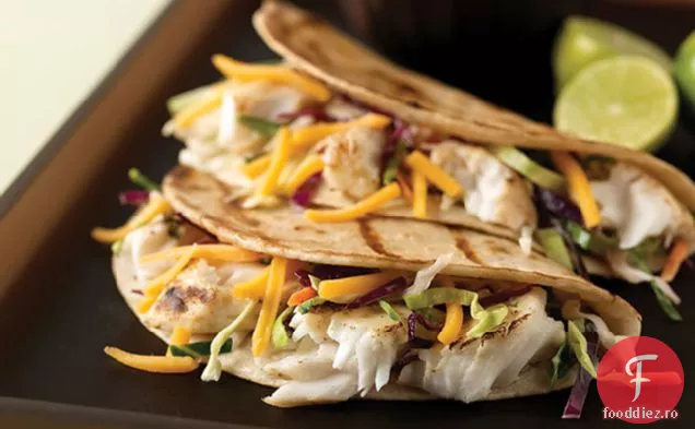 Tacos de pește la grătar cu salată de varză cremoasă pentru doi