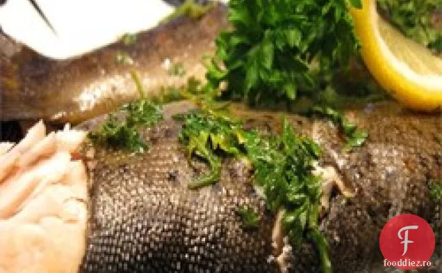 Folie păstrăv la grătar cu vin