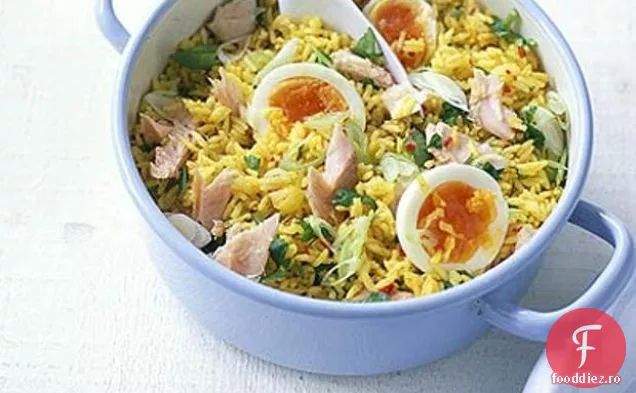 Kedgeree de păstrăv afumat la cald