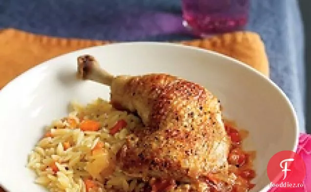 Pui Acidulat Cu Pilaf Orzo
