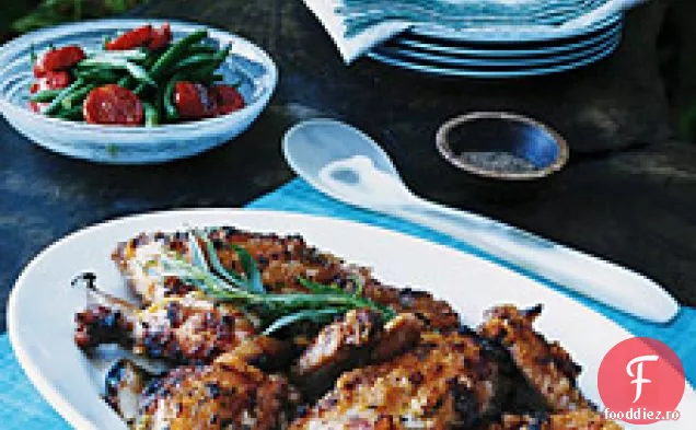 Pui La Cuptor Dulce Și Sărat Cu Ananas Și Tarhon