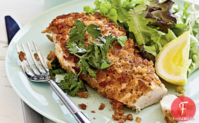 Pui crocant cu lămâie, pătrunjel și ulei de măsline extravirgin