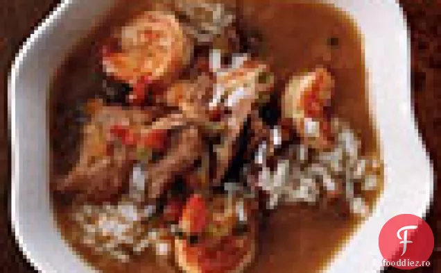 Gumbo de rață și creveți