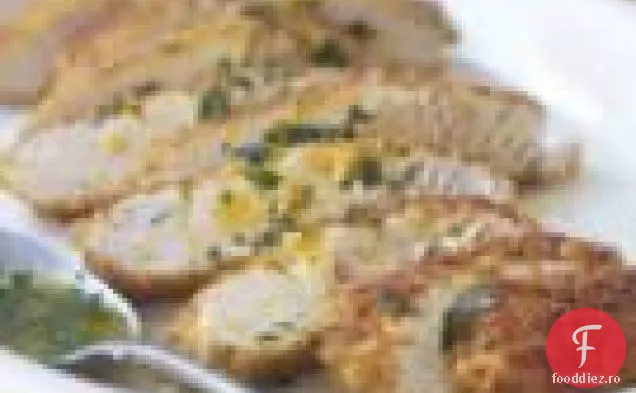 Cotlete de curcan prăjite la tigaie cu gremolata portocalie