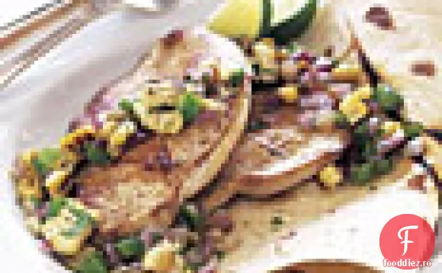 Cotlete de curcan Chipotle cu Salsa de porumb carbonizată