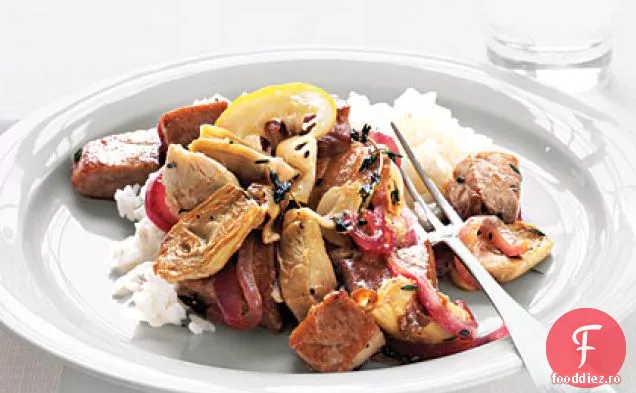 Ton cu piper negru, anghinare și lămâie