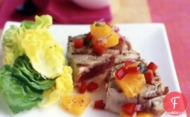 Ton cu salsa de portocale-piper