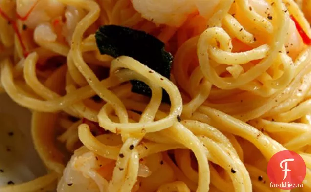 Spaghete Aglio Olio Cu Ardei Iute, Salvie Și Creveți