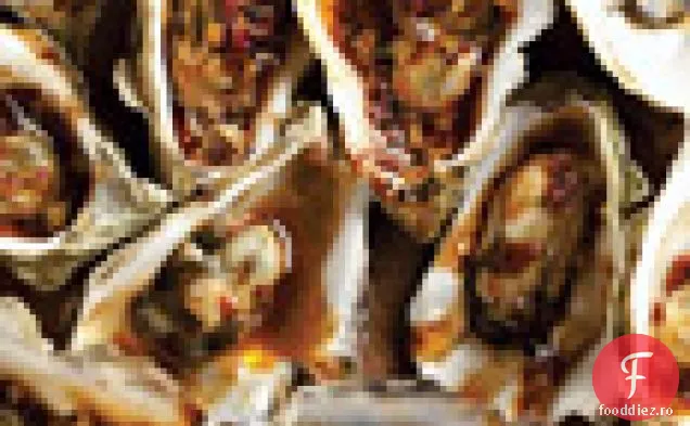 Stridii la grătar cu lemn în vinetă Chipotle