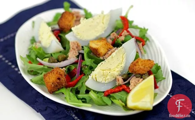 Salată Nicoise De Ton Cu Ouă De Gâscă