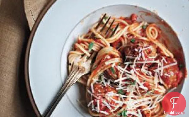 Spaghete cu chiftele de curcan (rețetă pentru cititori de la Nancy London)