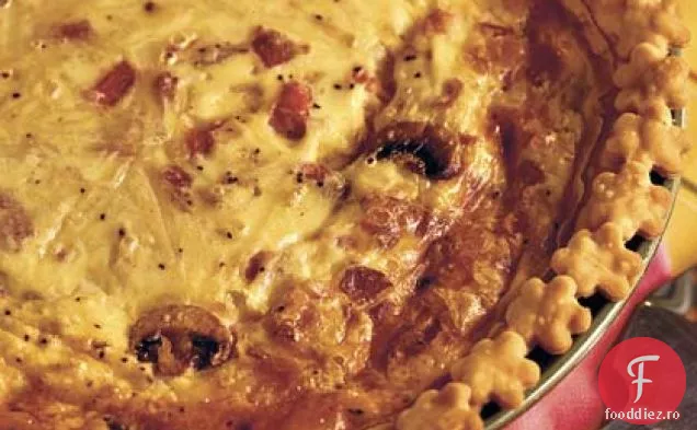 Quiche cu șuncă și slănină
