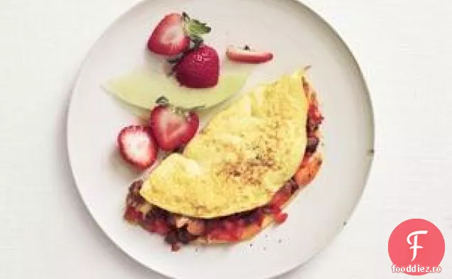 Omletă Cu Cârnați, Piper Și Cheddar