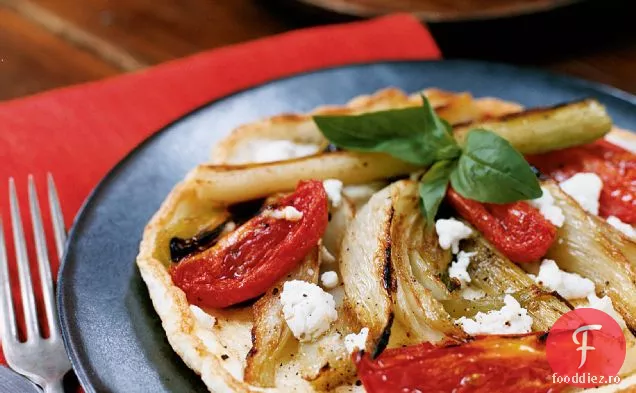 Omlete albe de ou cu față deschisă cu legume prăjite