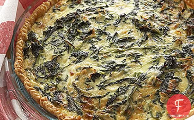 Quiche cu spanac și brânză
