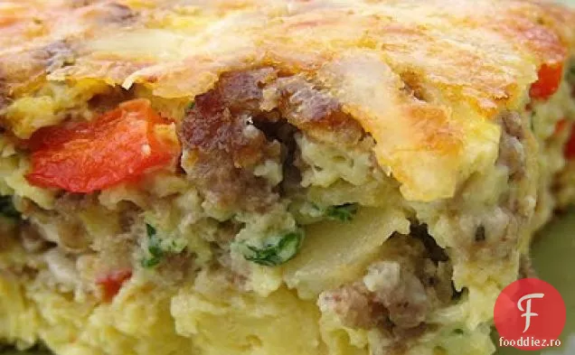 Omletă Elvețiană Și Cârnați La Cuptor
