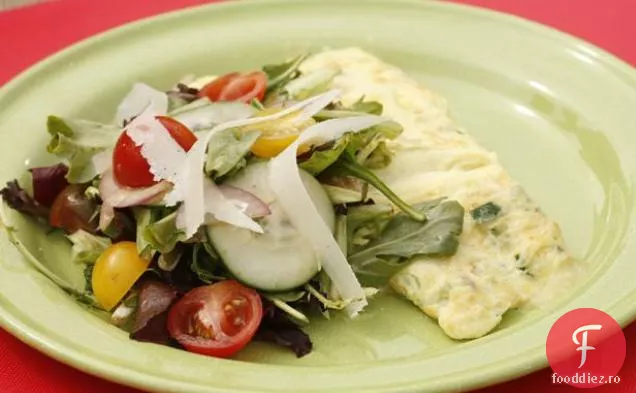 Omletă cu ceapă, dovlecei și Fontină