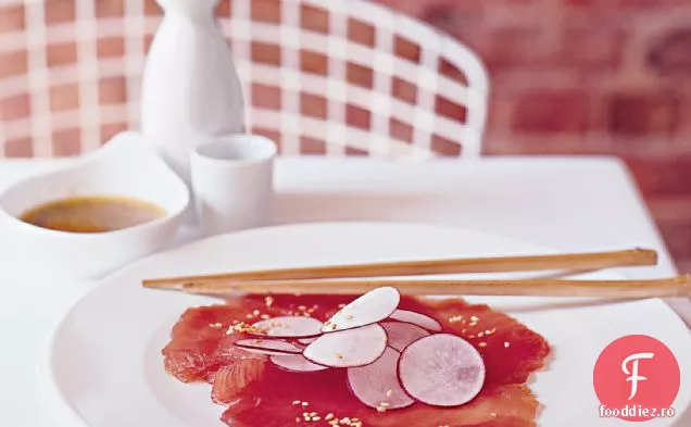Carpaccio de ton cu sos de citrice-ghimbir