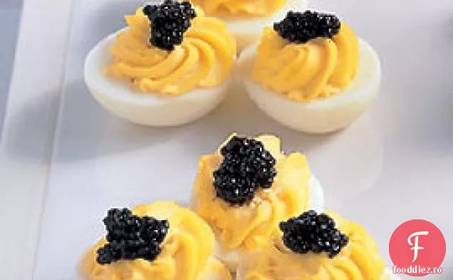 Ouă De Prepeliță Devilate Cu Caviar Negru