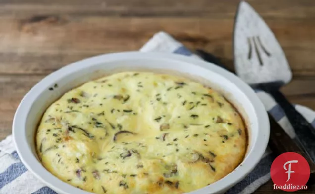 Quiche Prăjită Cu Cartofi, Ceapă Și Rozmarin Fără Crustă