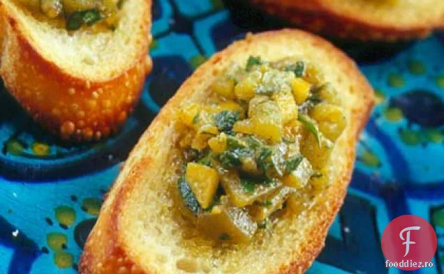 Ardei prăjit pe Crostini
