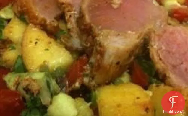 Fripturi de ton înnegrite cu Salsa de Mango