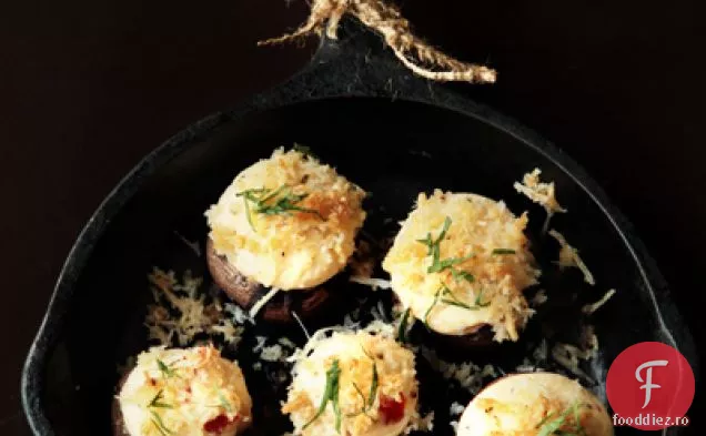 Ciuperci Umplute Cu Brânză Sărată
