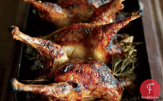 Pui fript glazurat cu miere și lămâie