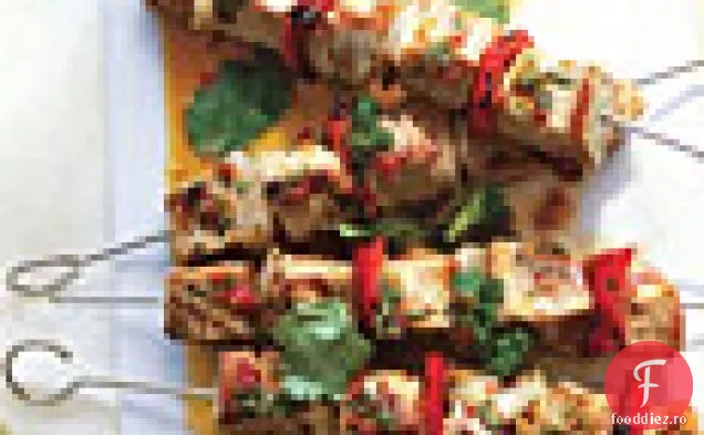 Kebab de ton cu marinată de ghimbir-Chile