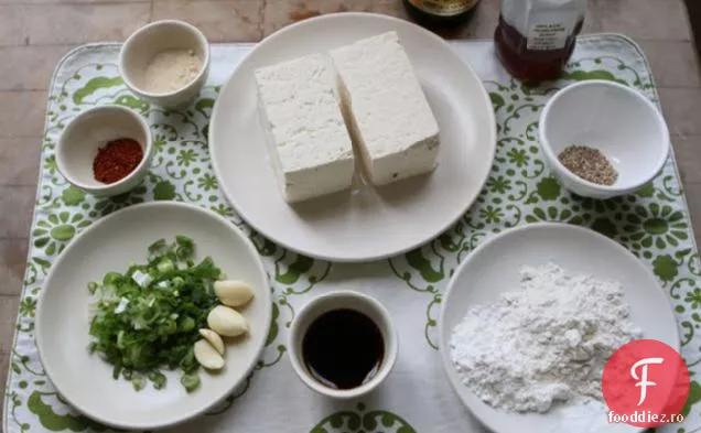 Tofu condimentat cu soia (doobu Jorim)