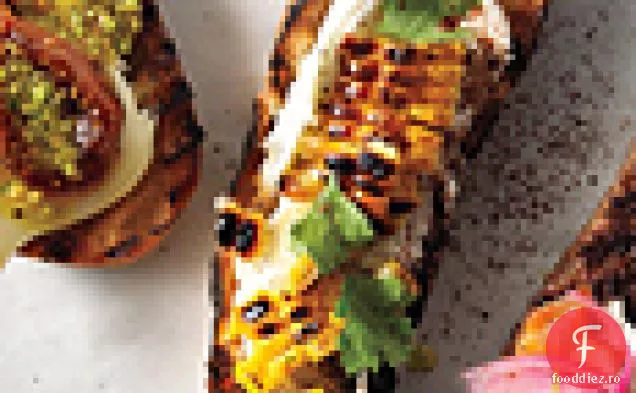 Porumb La Grătar, Crema Mexicana Și Cilantro Crostini