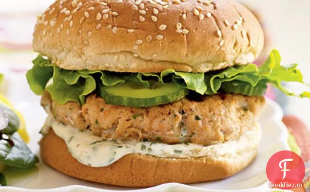 Burgeri Proaspeți De Somon-Cilantro