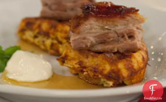 Burtă de porc glazurată dulce și picantă