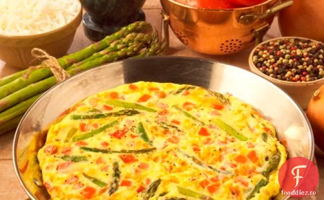 Spanac-Frittata de roșii