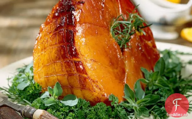 Sunca la cuptor cu glazura de Bourbon