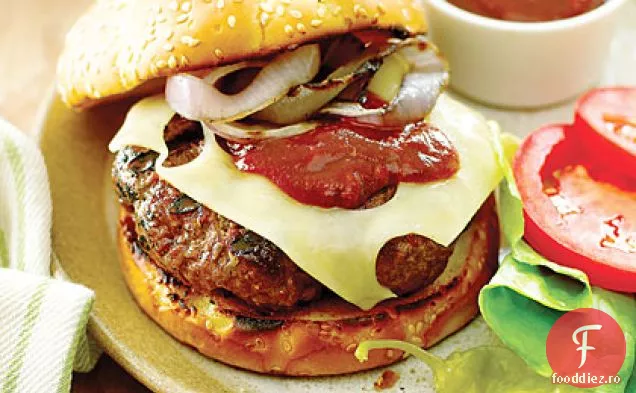 Burgeri hrăniți cu iarbă cu sos de grătar Chipotle