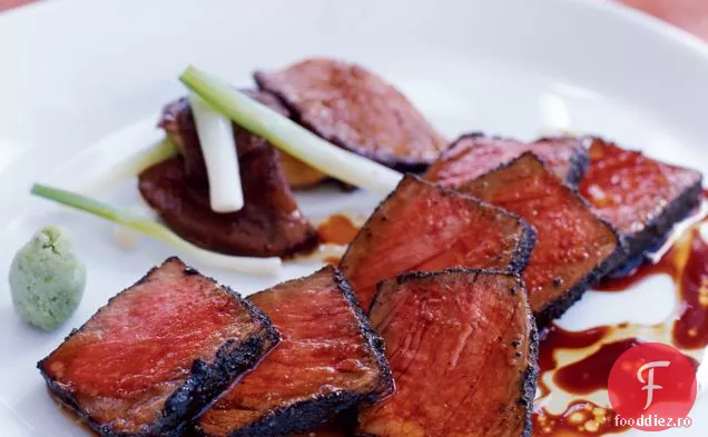 Mușchi nori cu crustă cu Shiitake și Wasabi