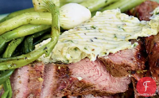Tri-Tip la grătar cu unt de citrice-Chile