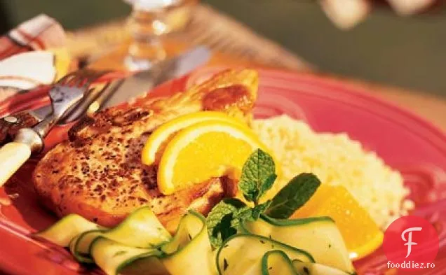 Cotlet de porc cu chimen și portocală