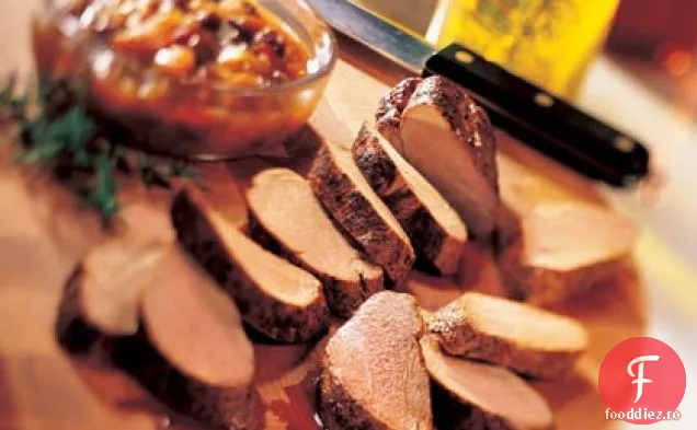 Filet de porc cu chutney de rom