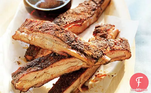 Măr-afumate Spareribs cu boia de ardei iute Spice Rub
