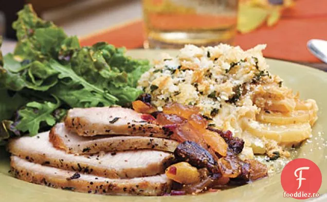 Friptură De Porc La Grătar Cu Compot De Fructe