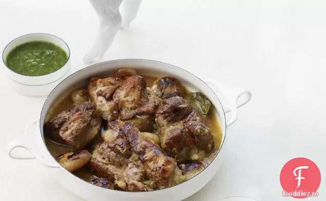 Umăr de porc fiert cu Chimichurri