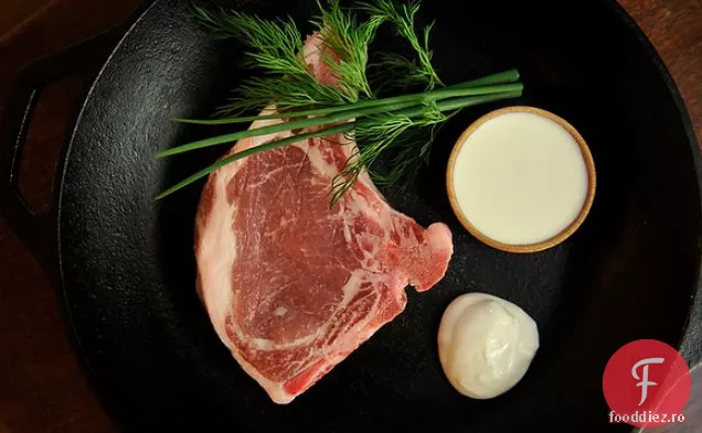 Cotlet De Porc Cu Fermă De Lapte De Casă