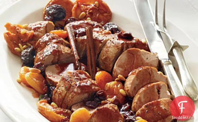 Carne de porc prăjită cu fructe uscate și sos de Port