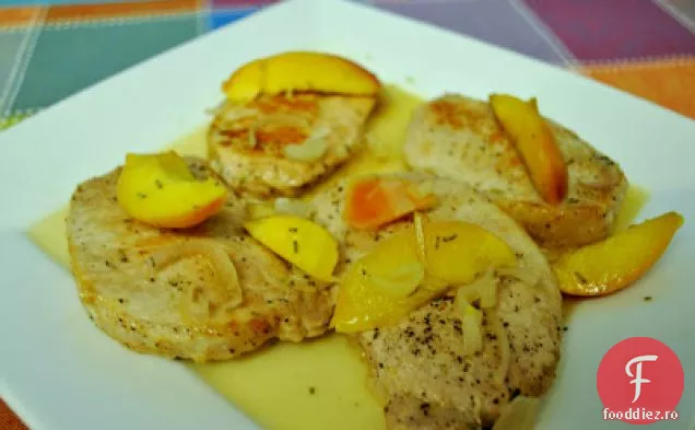 Cotlet De Porc Cu Piersici Sotate
