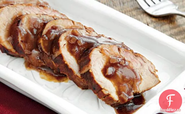 Filet de porc melasă cu sos de vin roșu