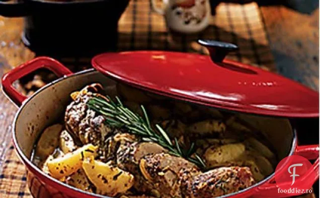 Filet de porc de rozmarin cu mere de recoltare