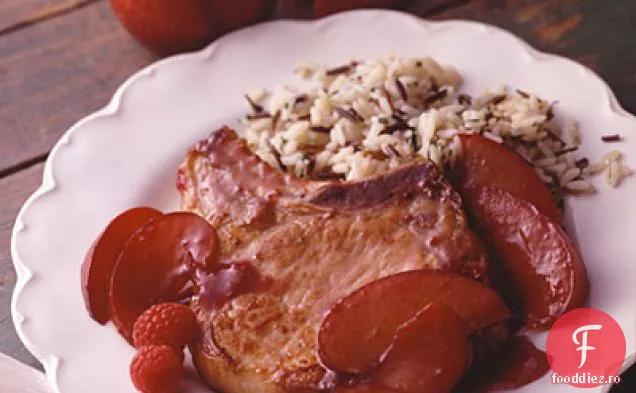 Cotlet de porc zmeură-prune